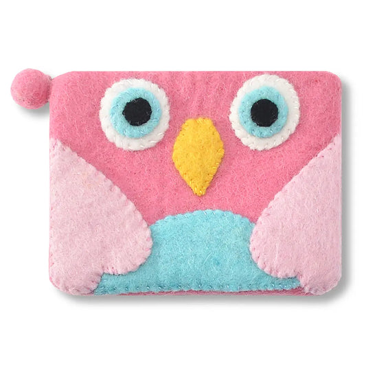 Pink Owl Coin Purse