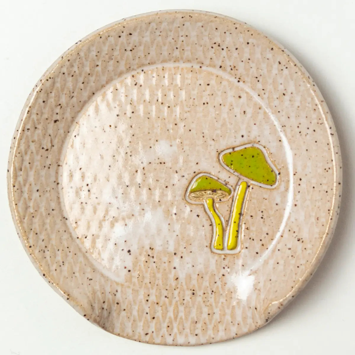 Parrot Mushroom Pattern Ceramic Spoon Rest