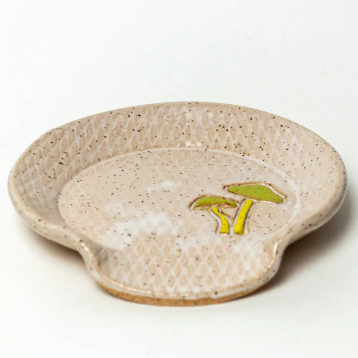 Parrot Mushroom Pattern Ceramic Spoon Rest