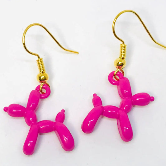Balloon Dog Earrings(Rose Pink)