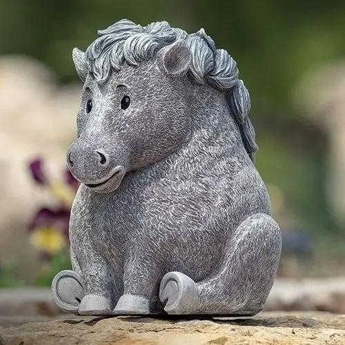 8.5"H PONY STATUE PUDGY PALS