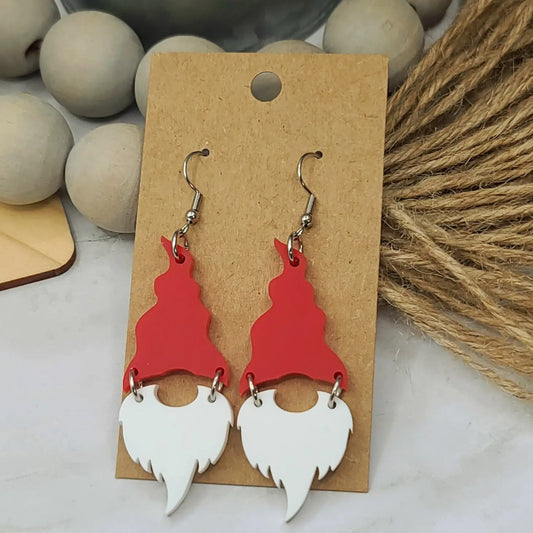 Red Gnome Earrings