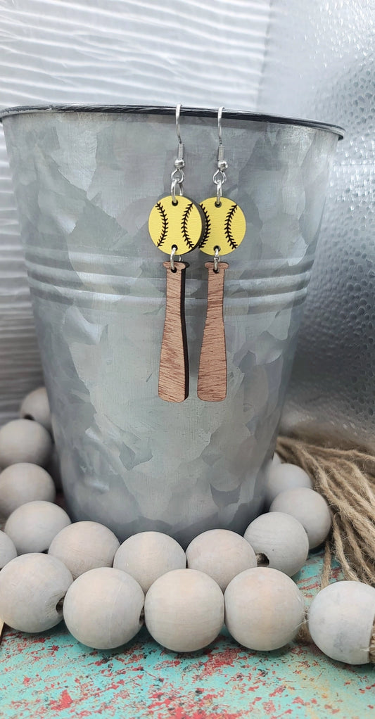 Softball Earrings