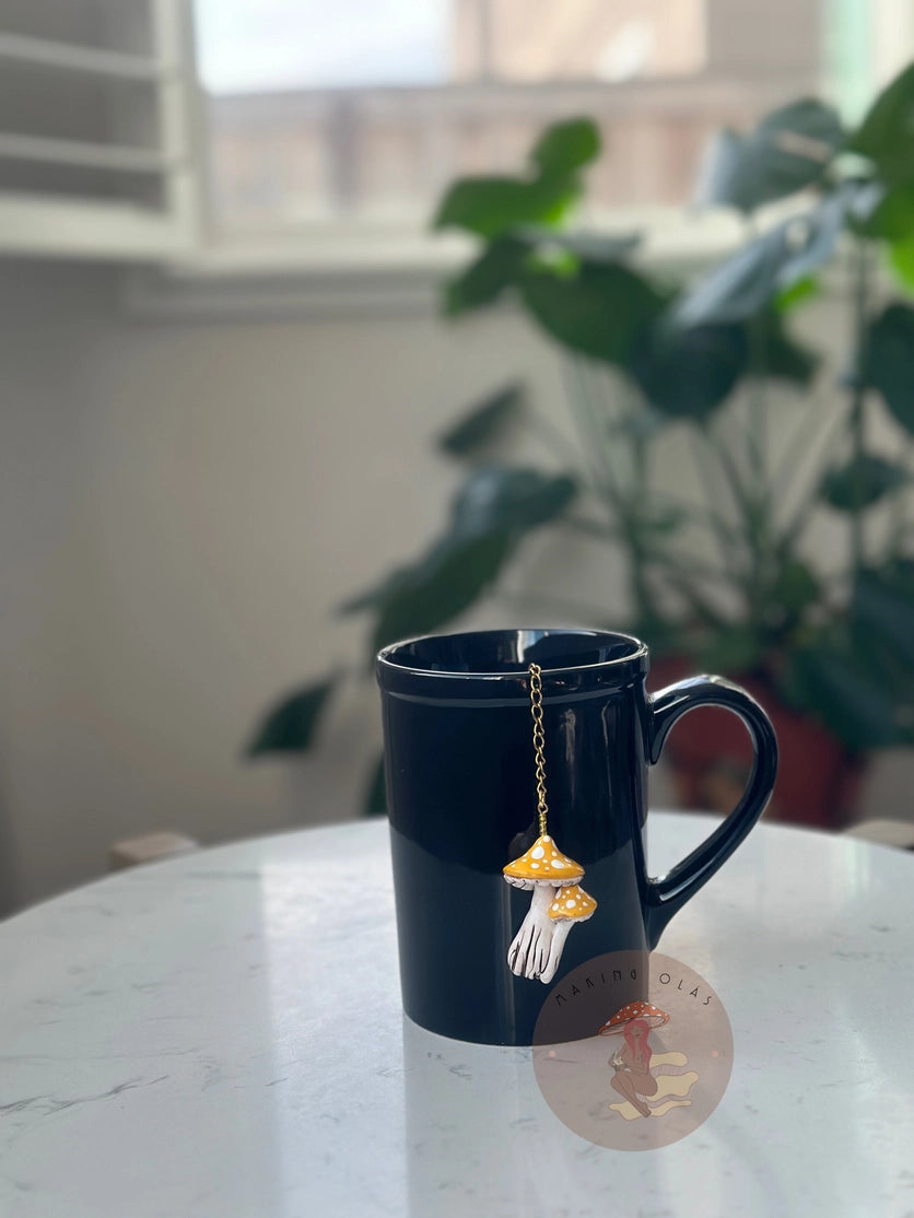 Yellow Mushroom Loose Leaf Tea Strainer