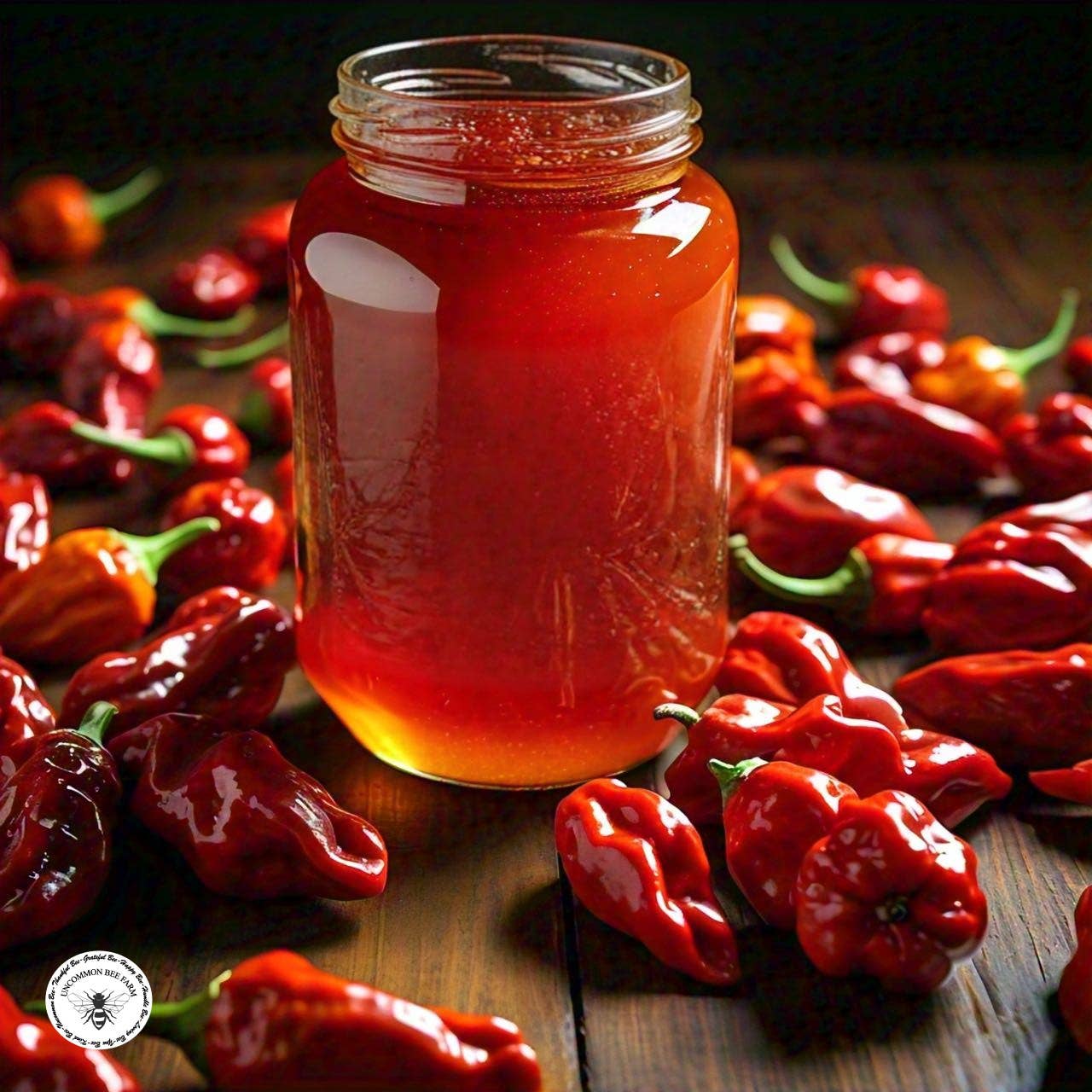 Carolina Reaper Infused Honey: 5oz