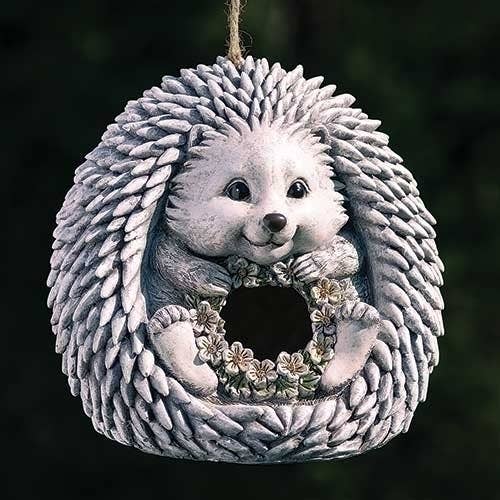 7"H HEDGEHOG BIRDHOUSE