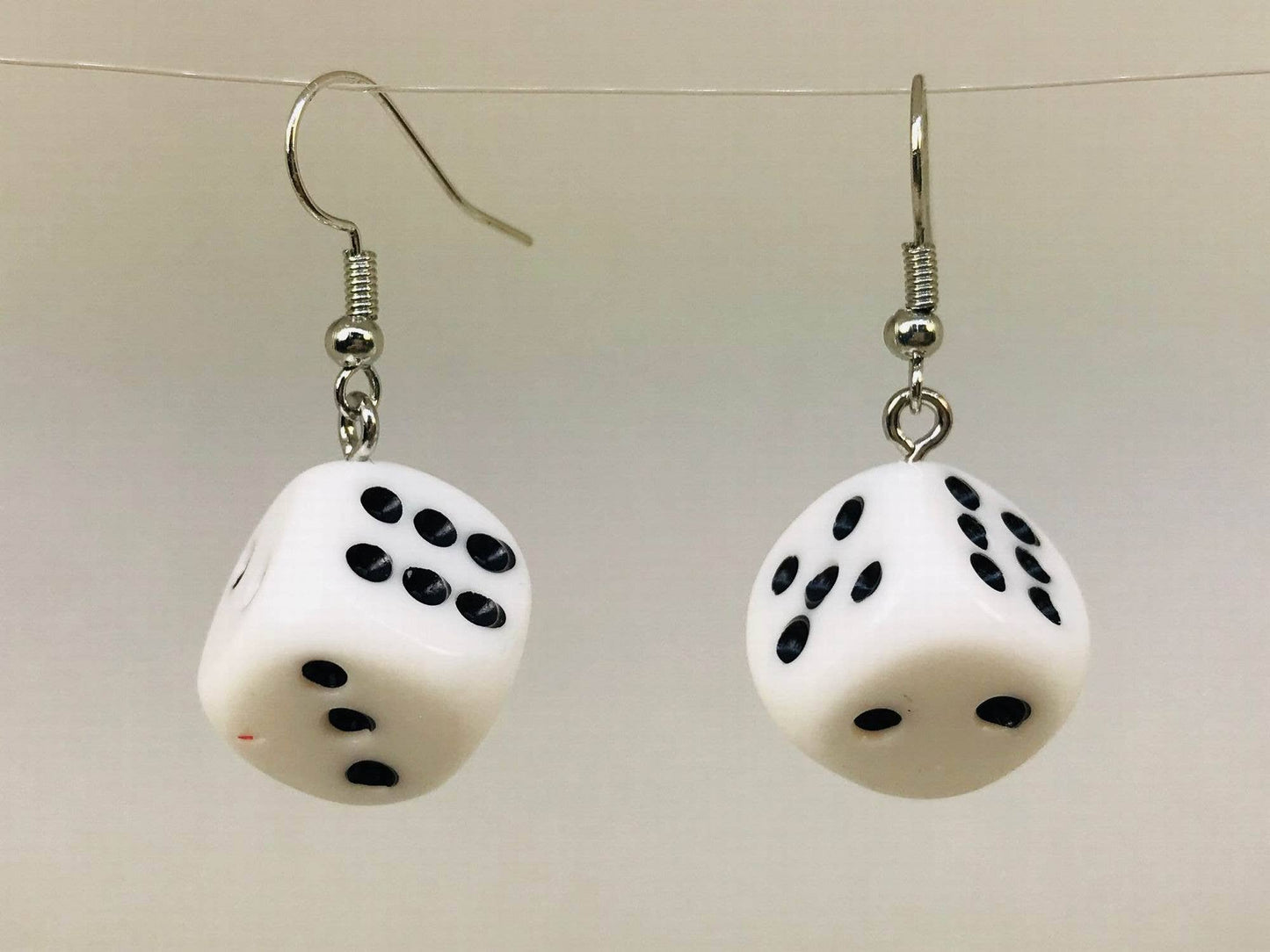 Black and White Dice Earrings