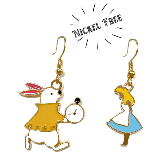 Mismatched Alice in Wonderland Inspired Earrings (style 2)