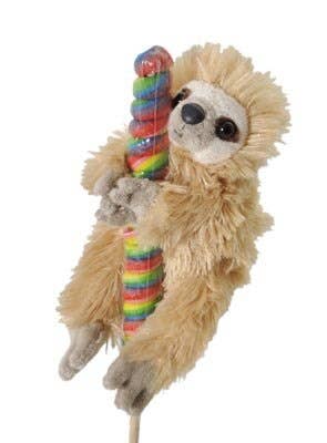 8" (20cm) Lollyplush Sloth w/14" Rainbow Lollipop