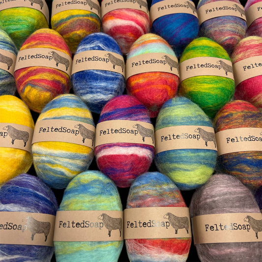 Felted Soap Multicolored Pack of 25 Individually Labeled