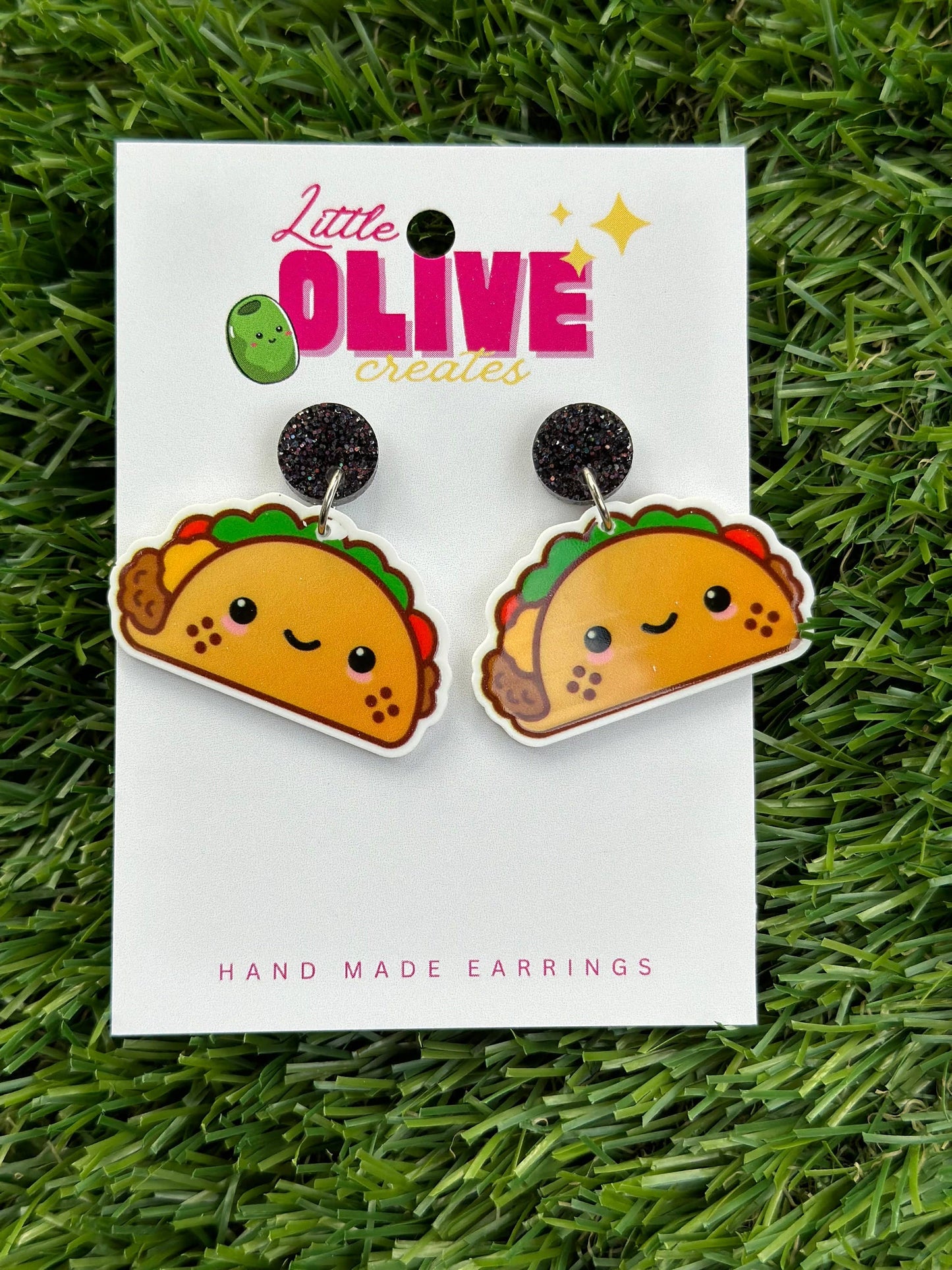 Happy Taco Drop Dangle Earrings