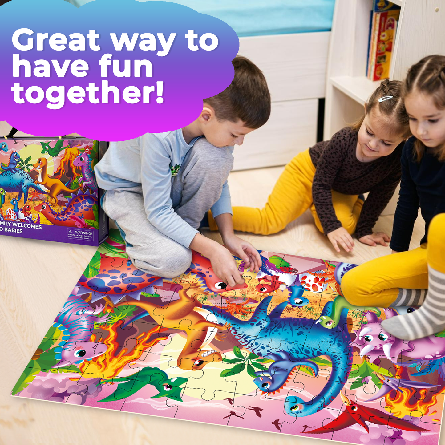 Dino Giant Floor Puzzles for Kids | 48 pieces