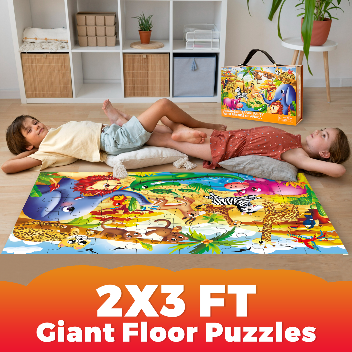 Safari Giant Floor Puzzles for Kids | 48 pieces