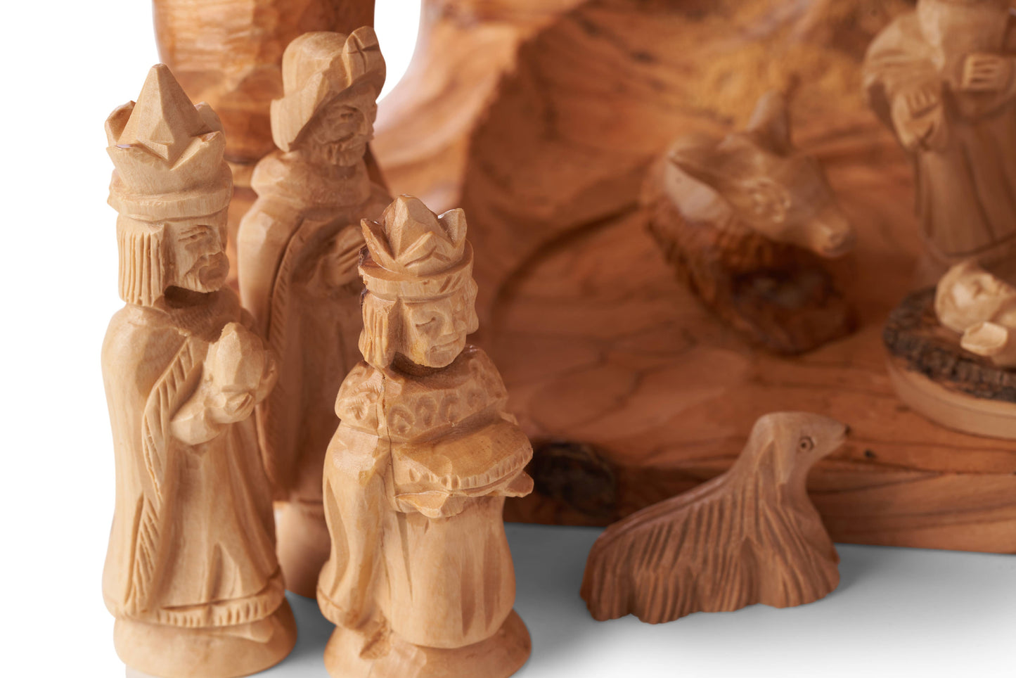 Olive Wood Solid Branch Nativity Stable