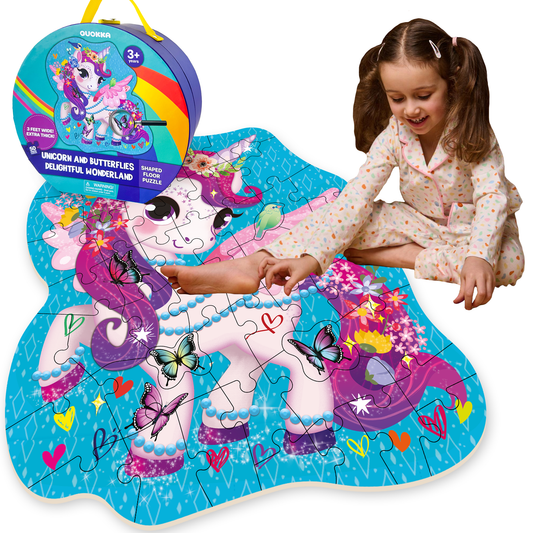 Unicorn Shaped Floor Puzzle for Kids