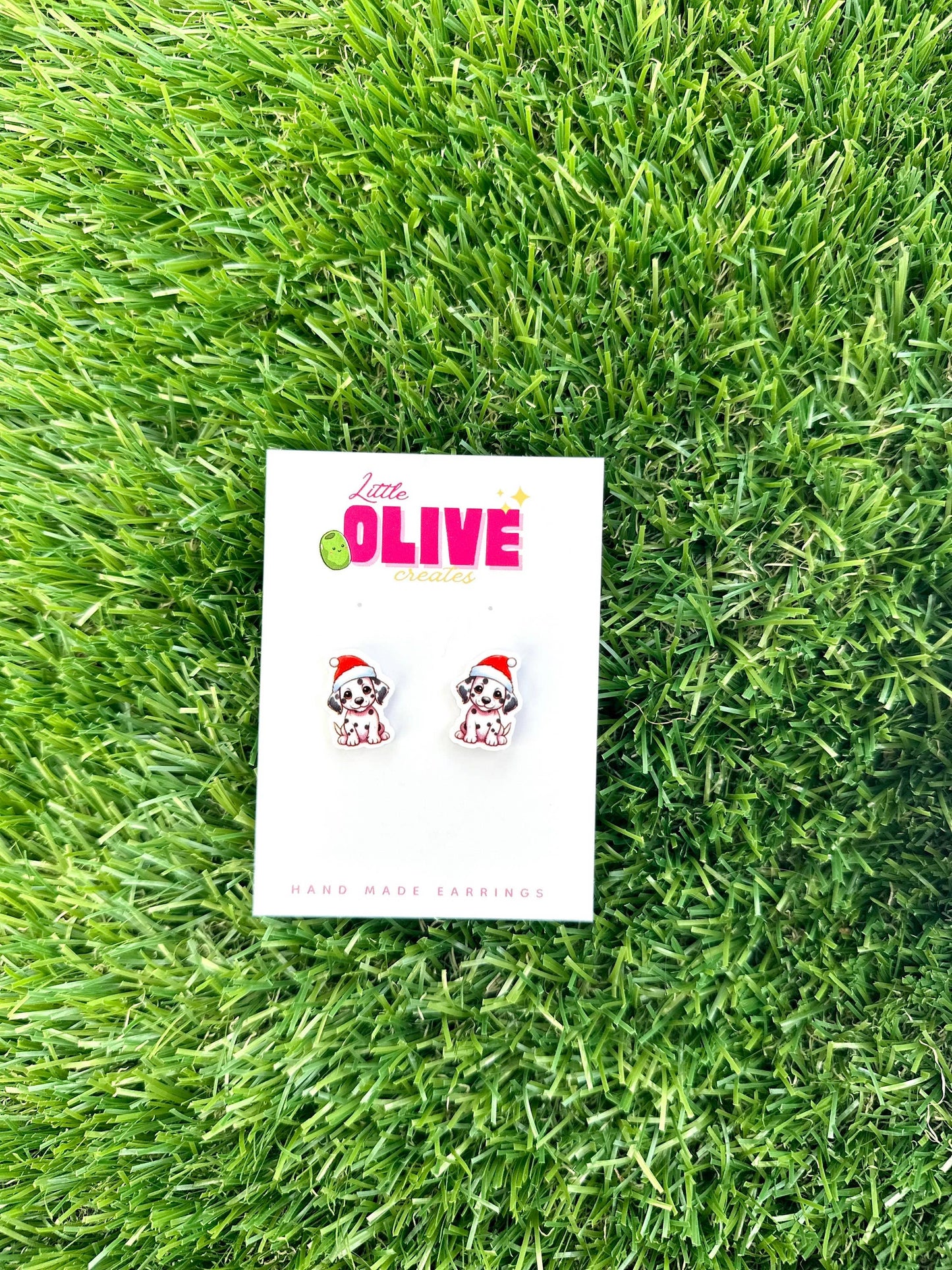 Golden Retriever Christmas Stud Earrings