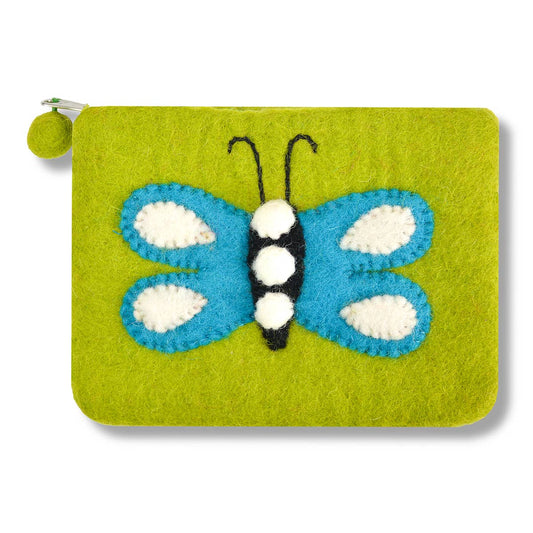 Green Butterfly Coin Purse
