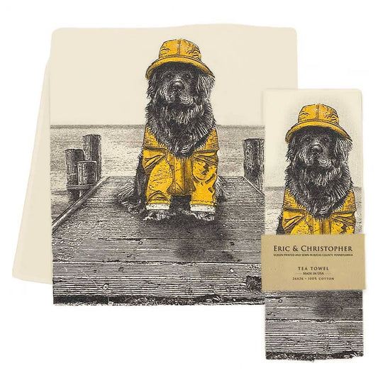 Newfoundland Dog Tea Towel