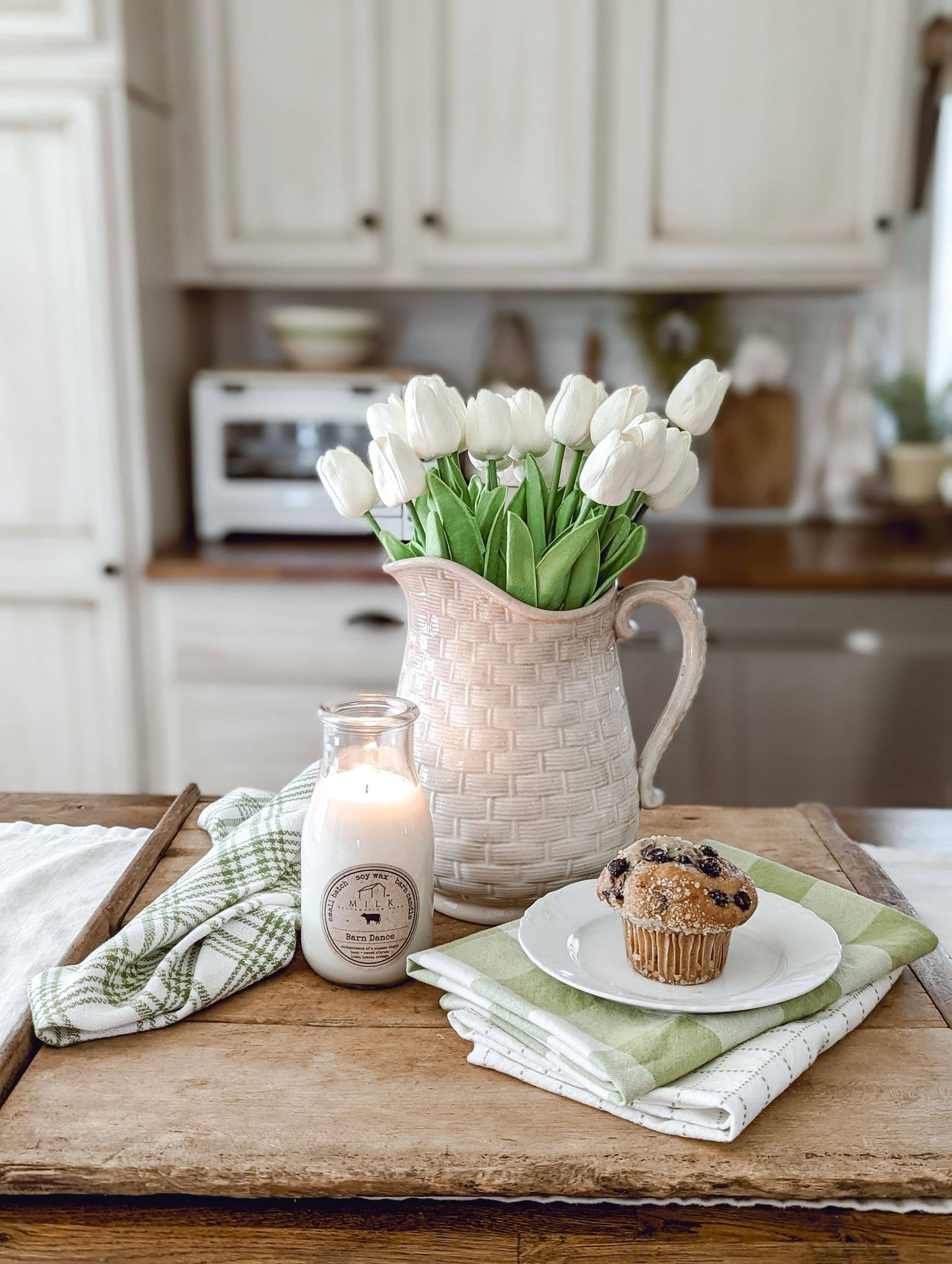 Milk Bottle Candle Peppermint Twist