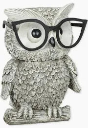 9.25"H OWL W/GLASSES PLANTER