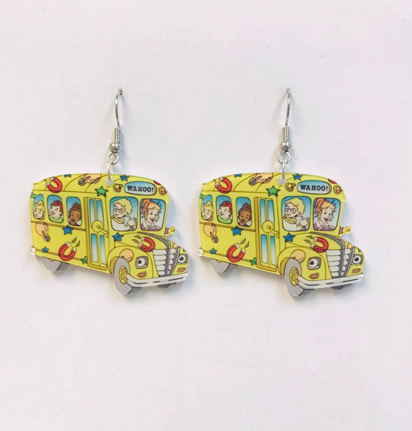 Magic School Bus Acrylic Earrings